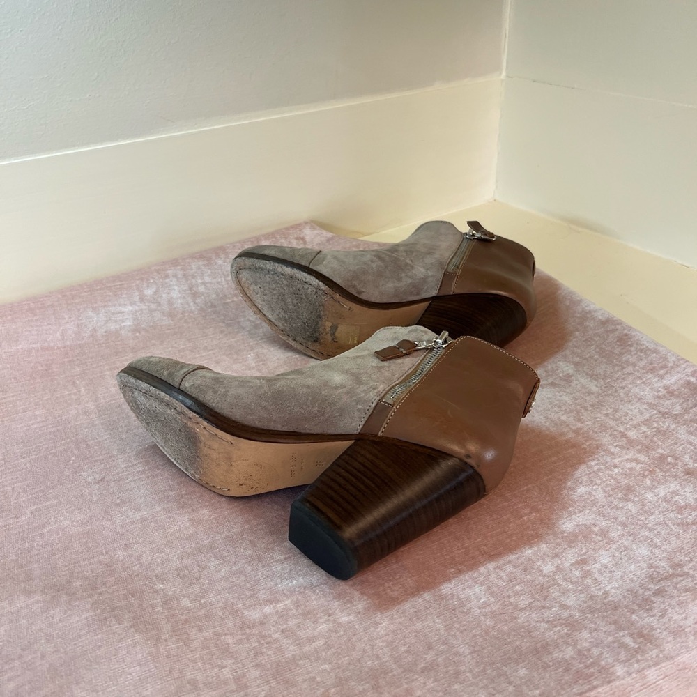 Rag & Bone Suede Booties In Stone And Tan, Eu Siz… - image 5